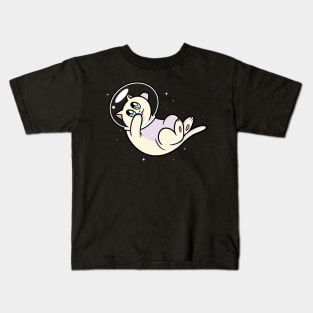 Cat Floating in Space Kids T-Shirt